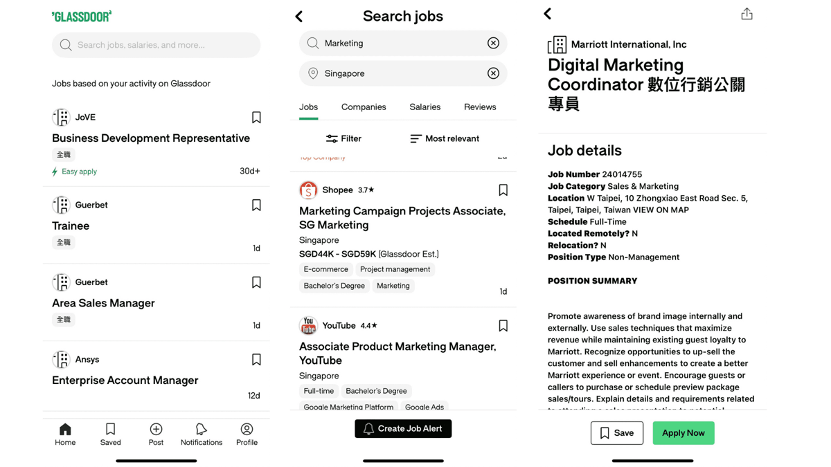 Glassdoor 求職平台找工作 App