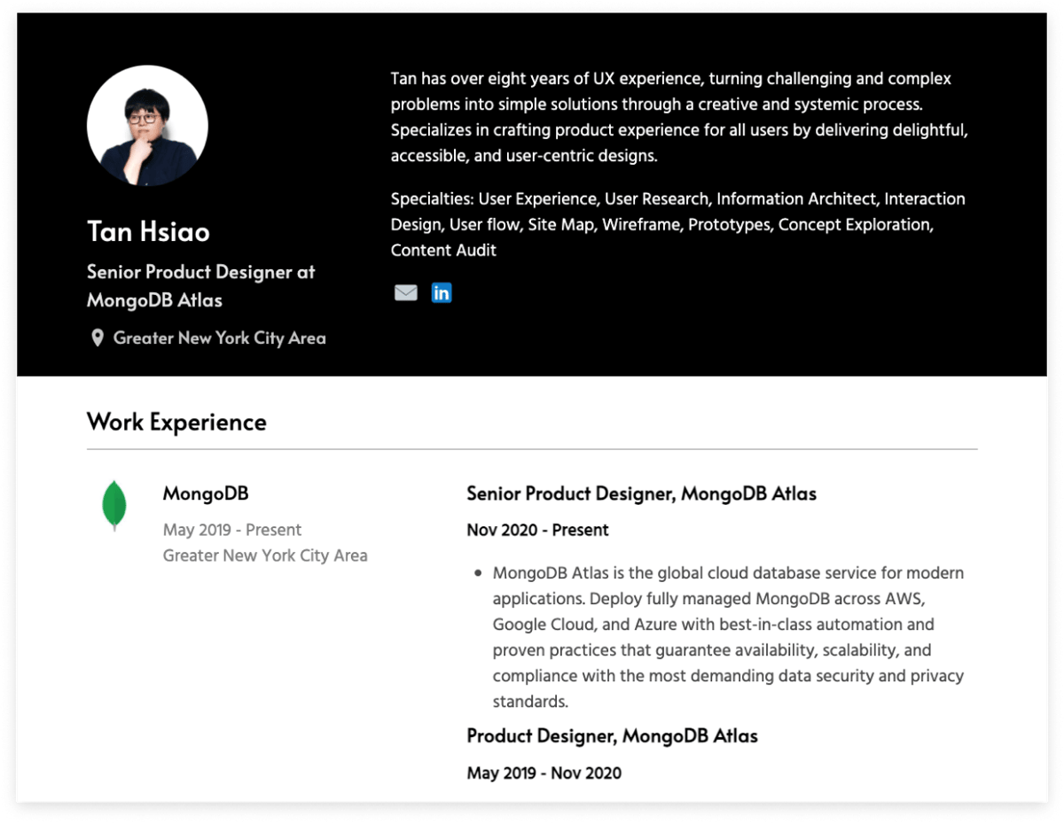 MongoDB, UX, Product Designer, 產品設計, Podcast, Talent Connect, 科技職涯, 紐約, 海外職涯, 找工作, 求職