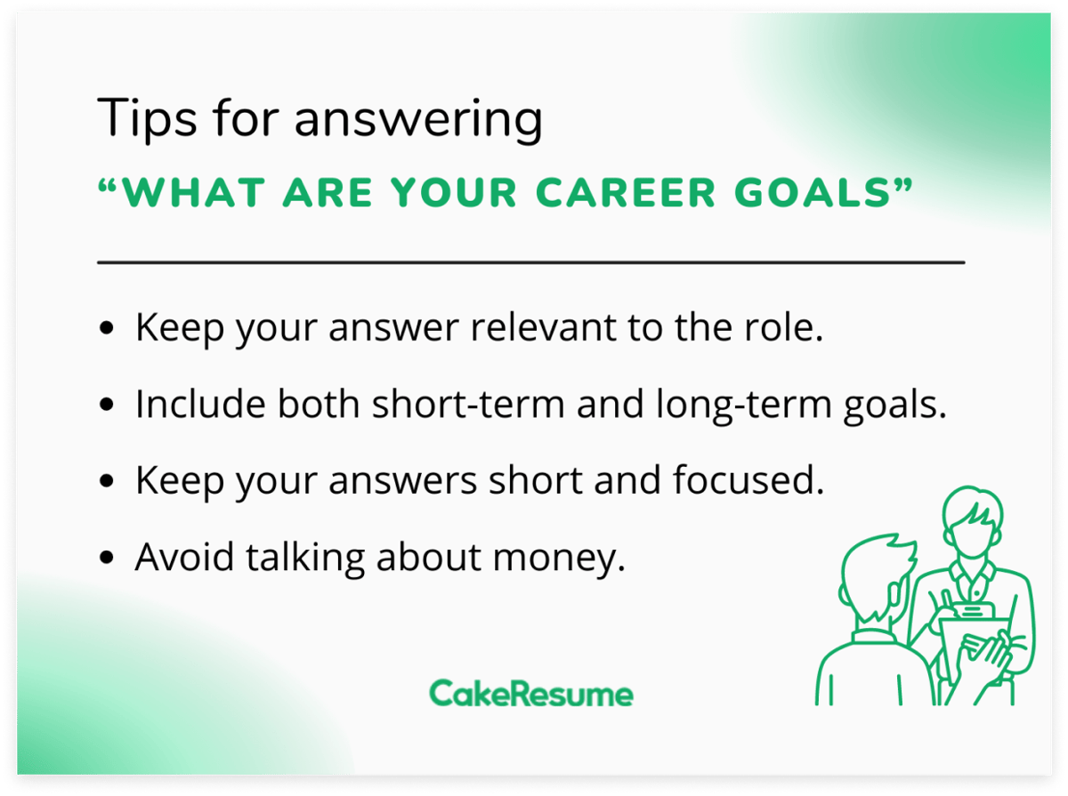career goals interview question tips