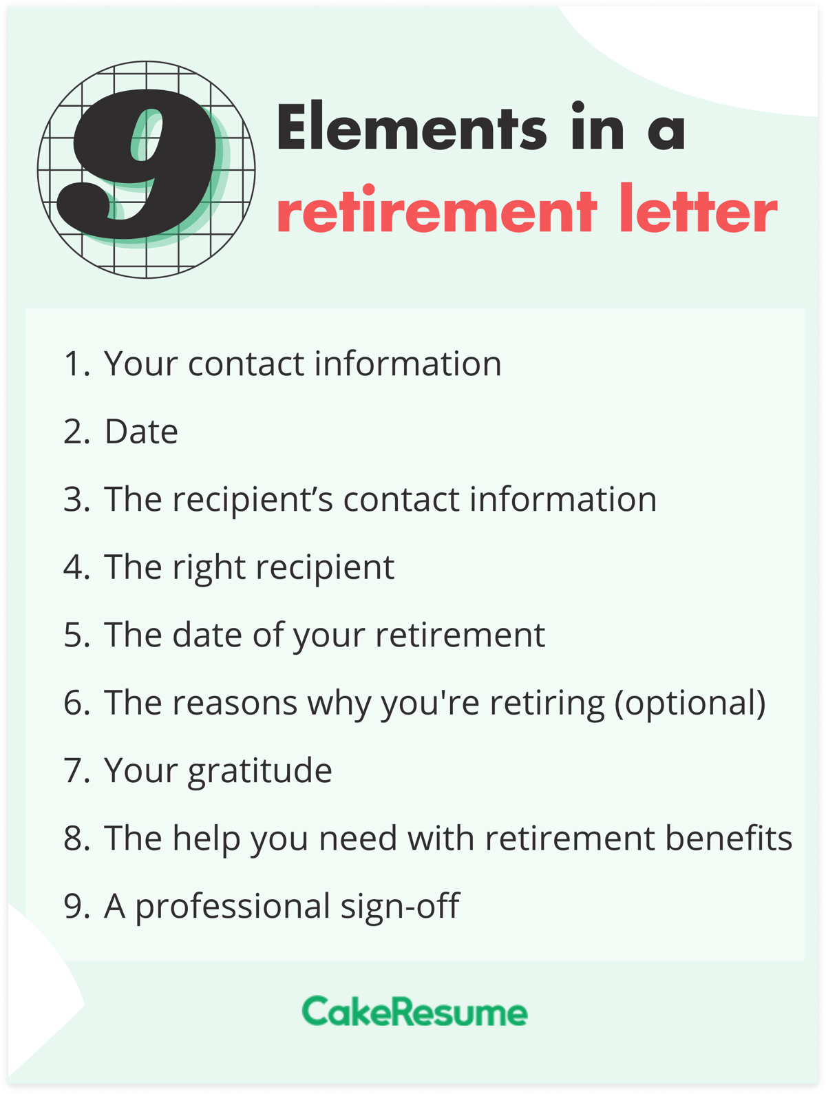 what to include in a retirement letter