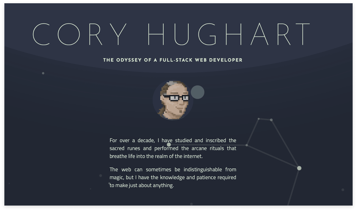 Full-stack Web Developer Portfolio by Cory Hughart