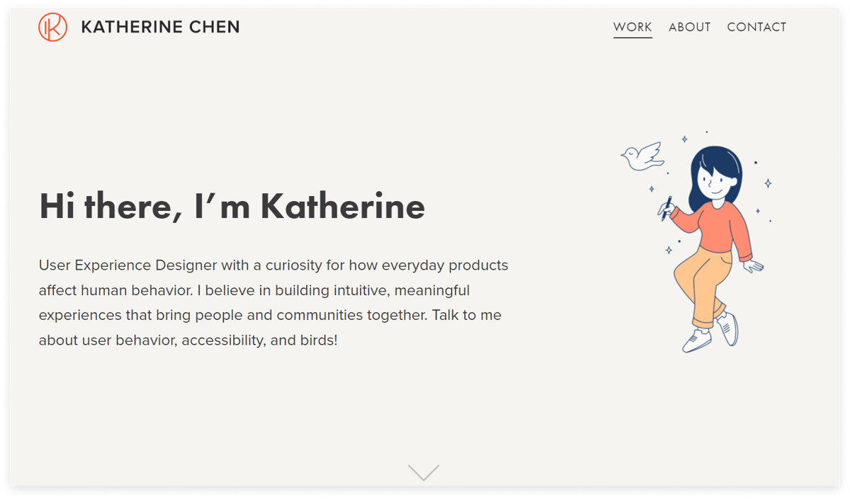 UX/UI designer personal portfolio by Katherine Chen
