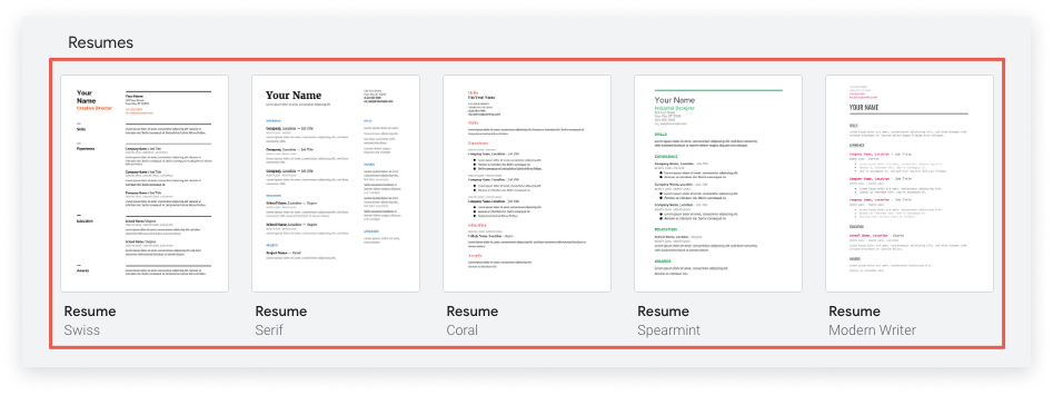 google-docs-resume-template