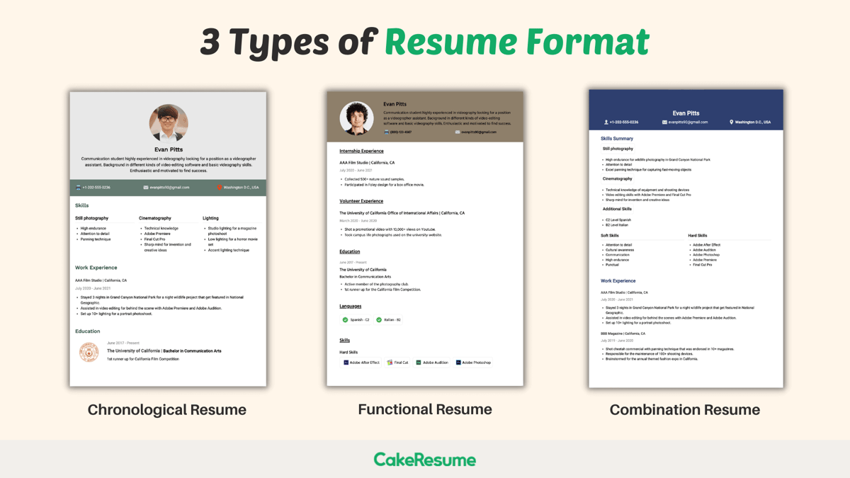 types-of-resume-format