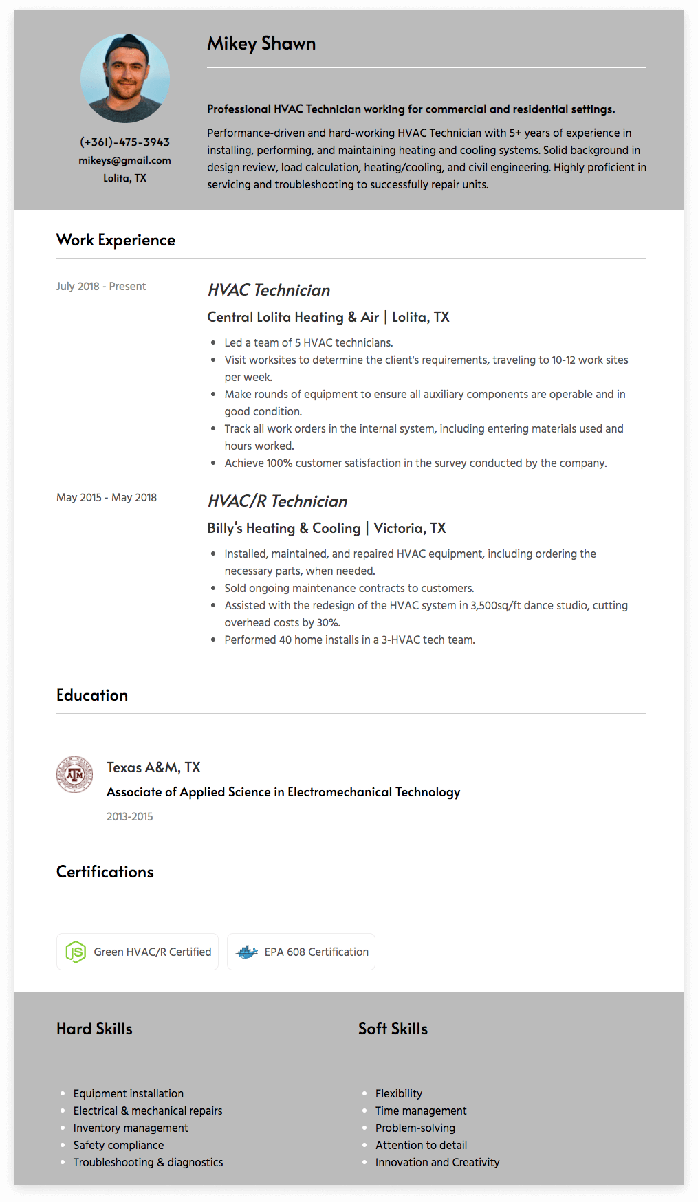 hvac-resume